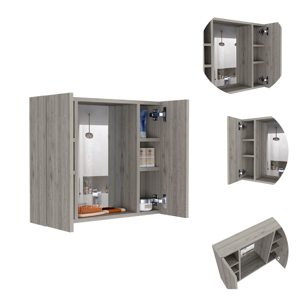 1-Drawer Medicine Cabinet Light Grey