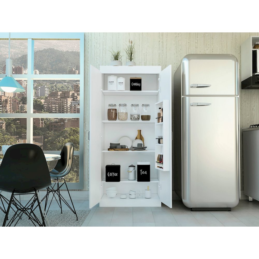 5-Shelf Pantry Cabinet White