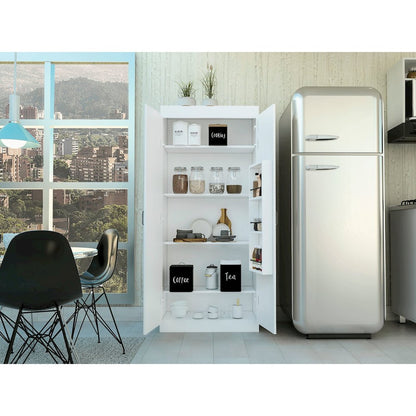 5-Shelf Pantry Cabinet White