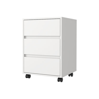 3-Drawer Rectangle Filing Cabinet White