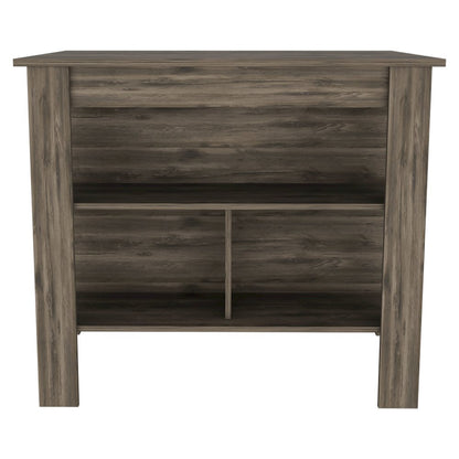 3-Shelf Kitchen Island Dark Brown