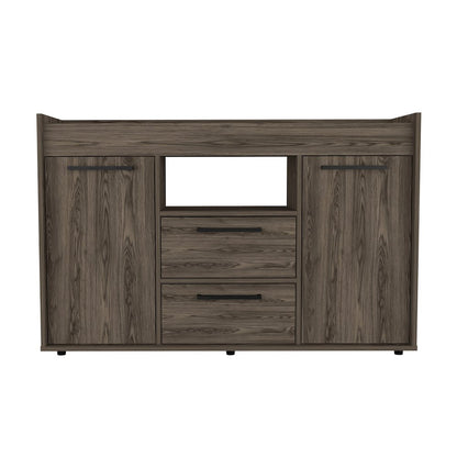 2-Drawer Sideboard Dark Walnut