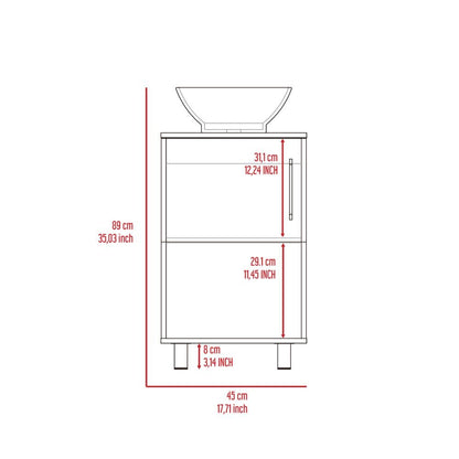 1-Shelf Single Bathroom Vanity Black Wengue