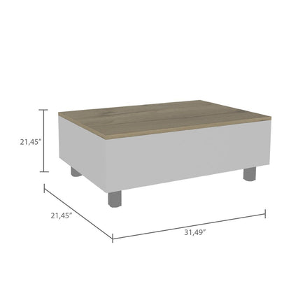 Rectangle Lift Top Coffee Table White Oak