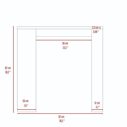 3-Drawer Kitchen Island White and Pine