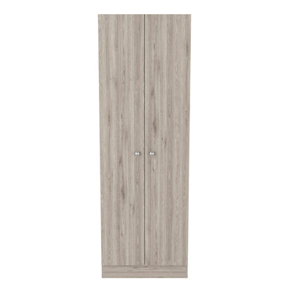 8-Shelf 2-Door 2-piece Kitchen Set, Kitchen Island and Pantry Cabinet White