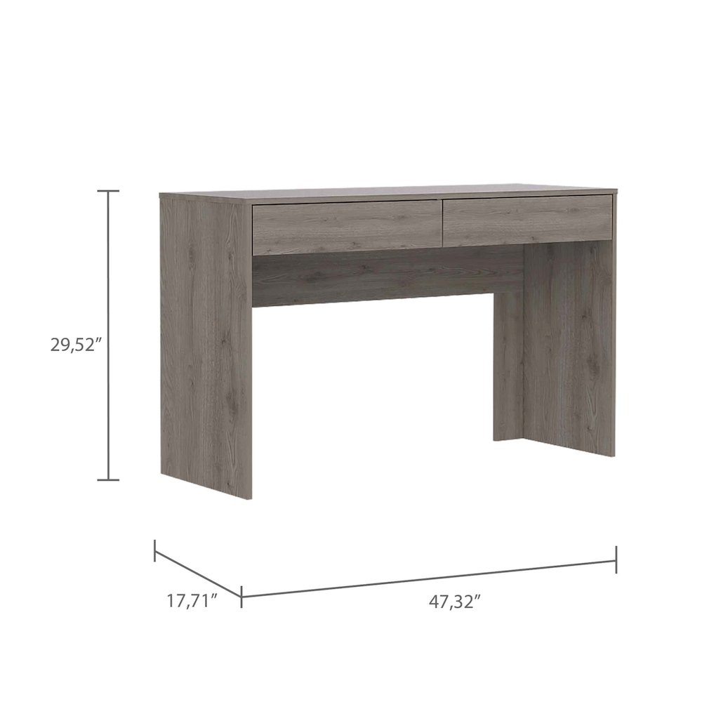 2-Drawer Writing Desk Light Gray