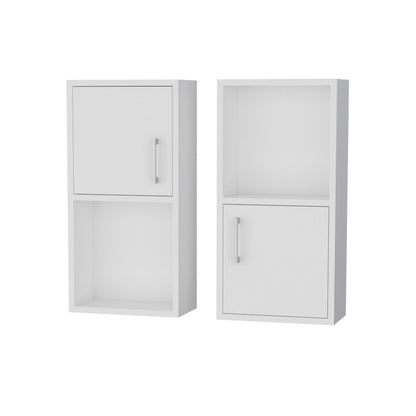 White 2 Bathroom Medicine Cabinets with Open Shelf