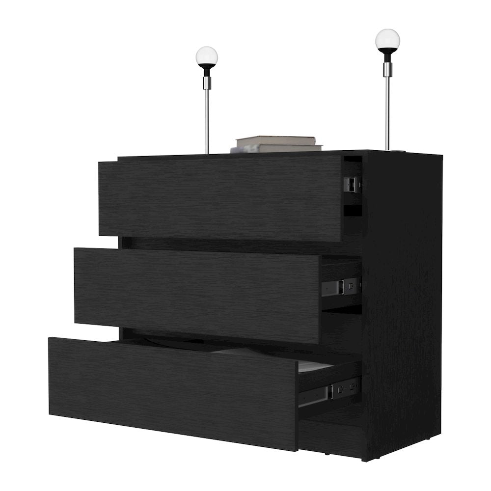 Black 3-Drawer Dresser