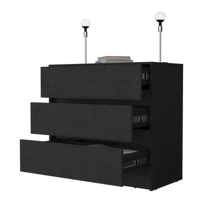 Black 3-Drawer Dresser