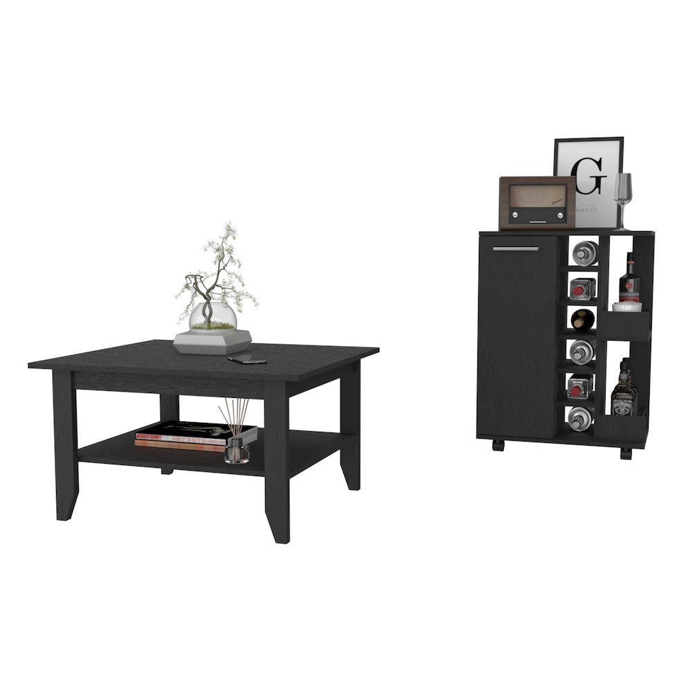 Black 2 Piece Living Room Set