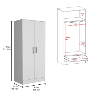 White 2 Piece Bedroom Set