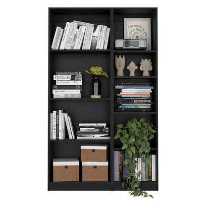 Black Slim 2 Piece Living Room Set with 2 Bookcases