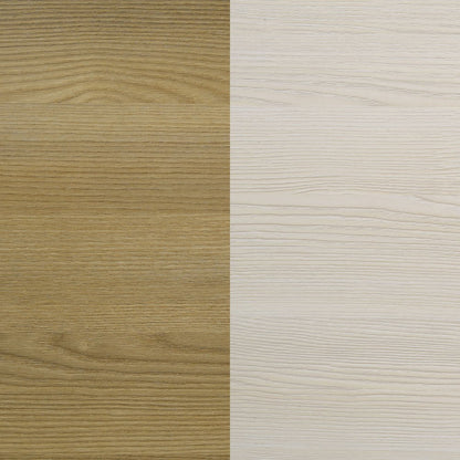 Lincoln Natural and White Wood Queen LED Panel Bed