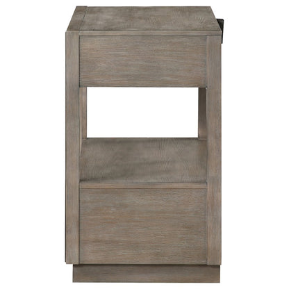 Prescott Taupe Oak 2-drawers Nightstand