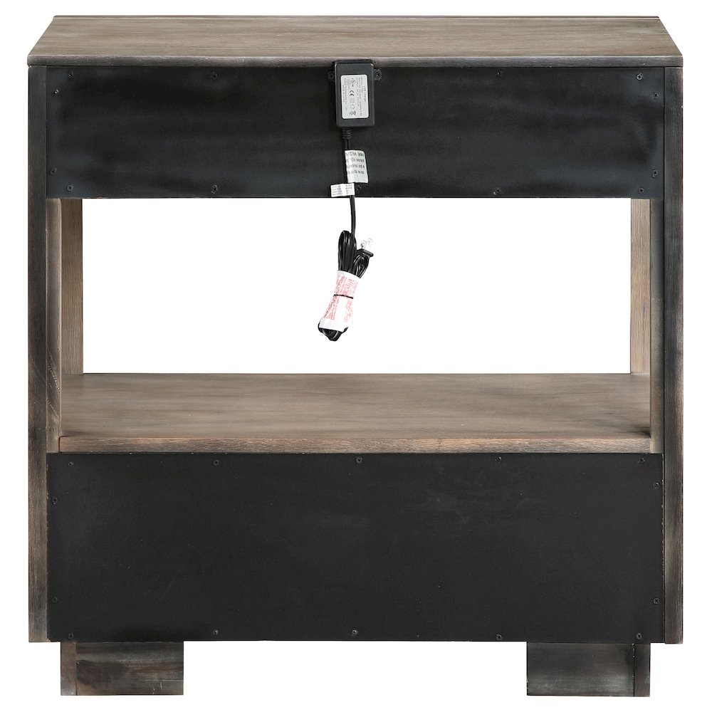 Prescott Taupe Oak 2-drawers Nightstand
