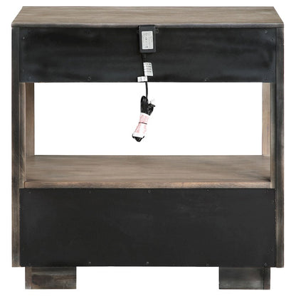 Prescott Taupe Oak 2-drawers Nightstand