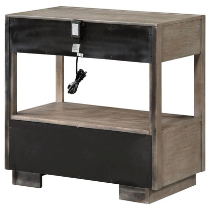 Prescott Taupe Oak 2-drawers Nightstand