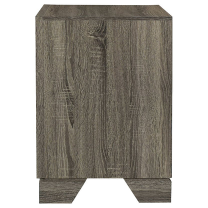 Funston Brown Oak 2-drawer Nightstand Bedside Table