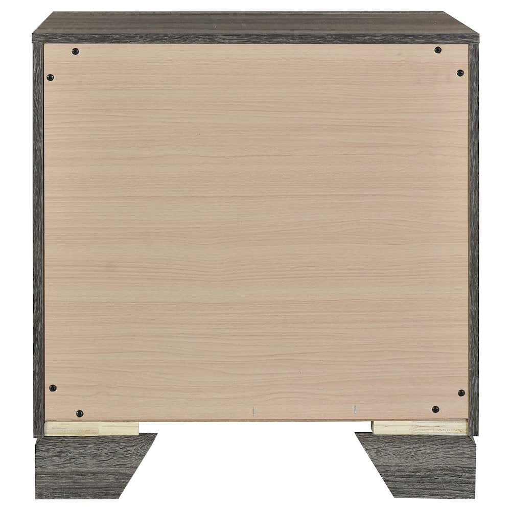 Funston Brown Oak 2-drawer Nightstand Bedside Table
