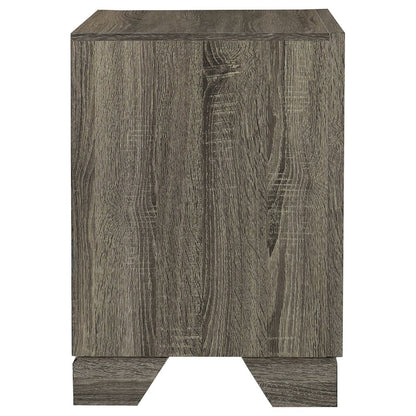Funston Brown Oak 2-drawer Nightstand Bedside Table