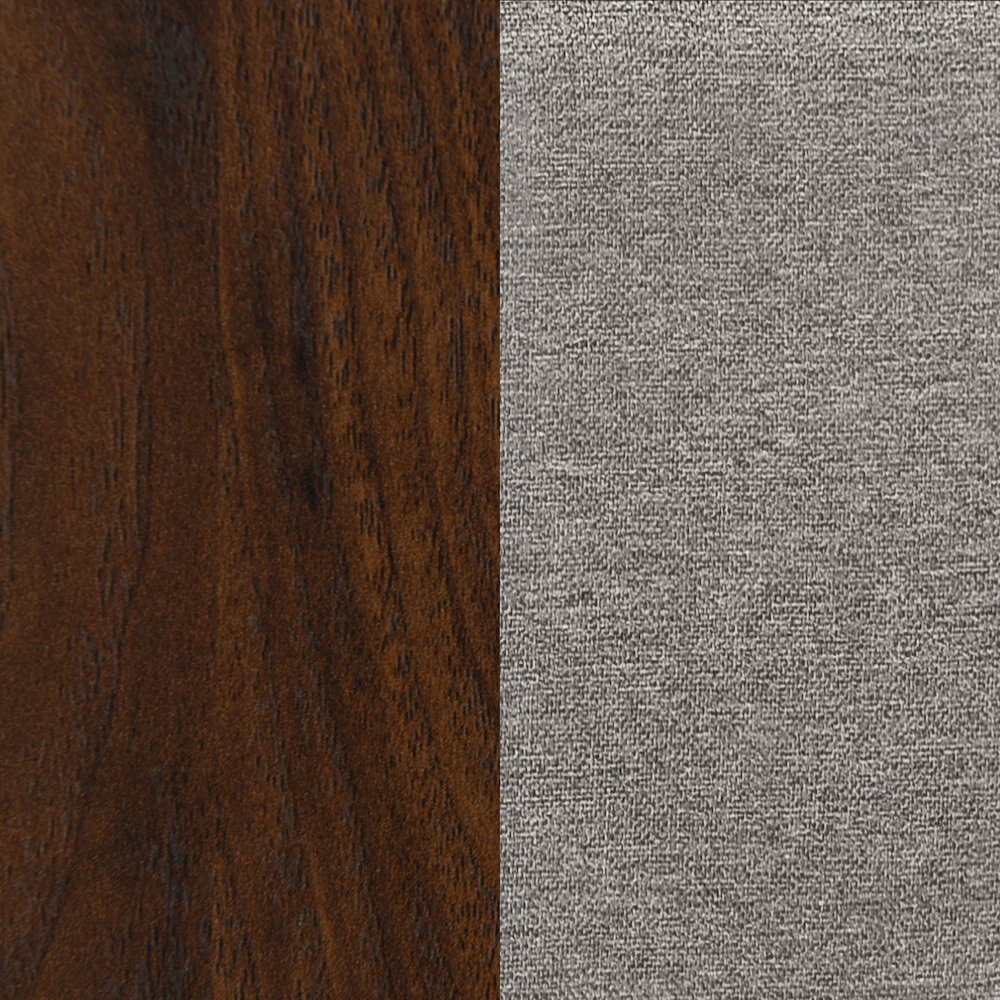 Anza Walnut Upholstered Queen Bed