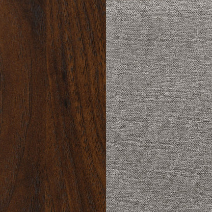 Anza Walnut Upholstered Queen Bed