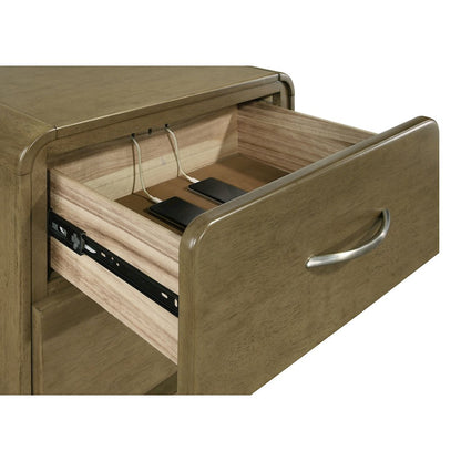 Tully Nutmeg 2-drawers Nightstand