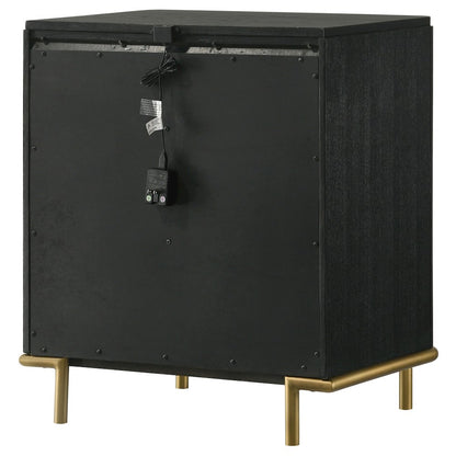 Black 3-Drawer Nightstand