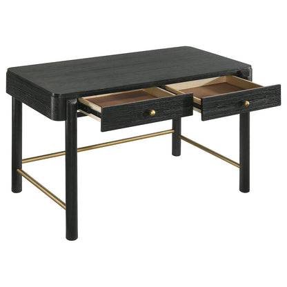 Black 2-Drawer Vanity Desk
