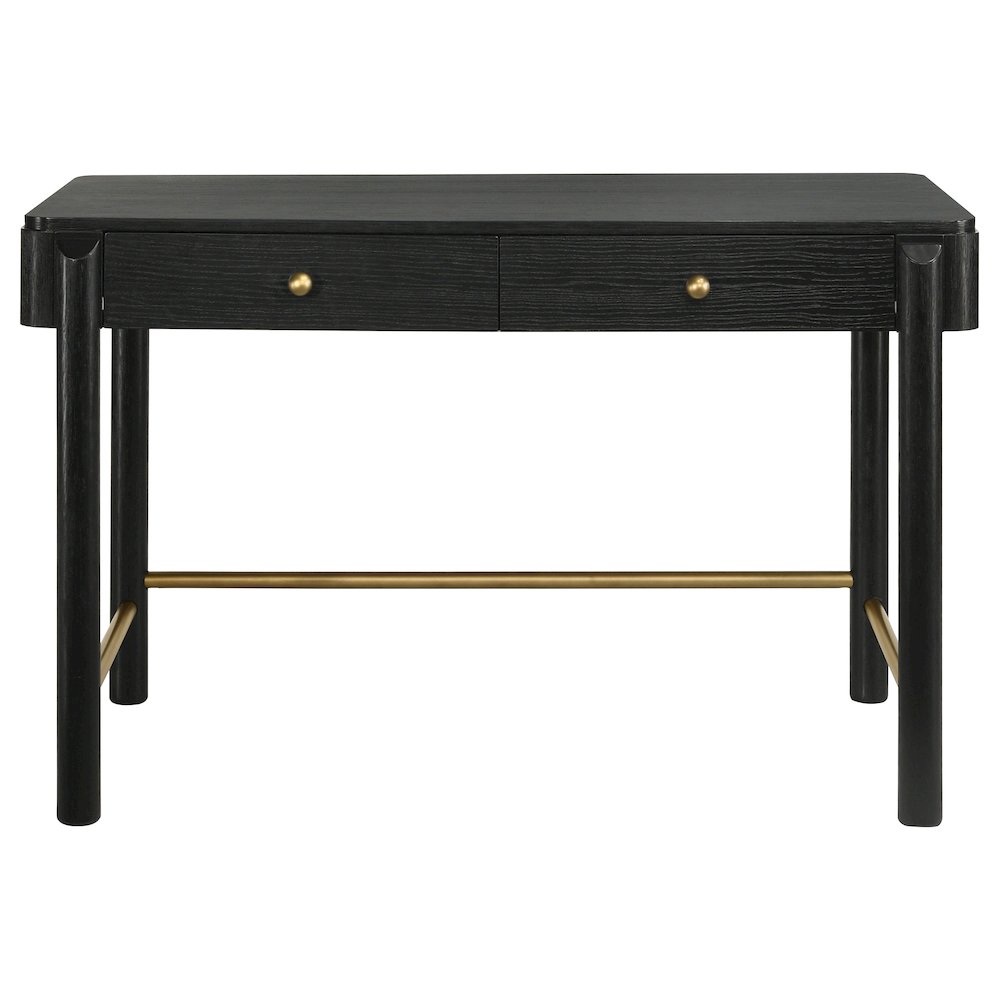 Black 2-Drawer Vanity Desk
