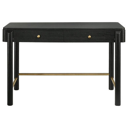 Black 2-Drawer Vanity Desk