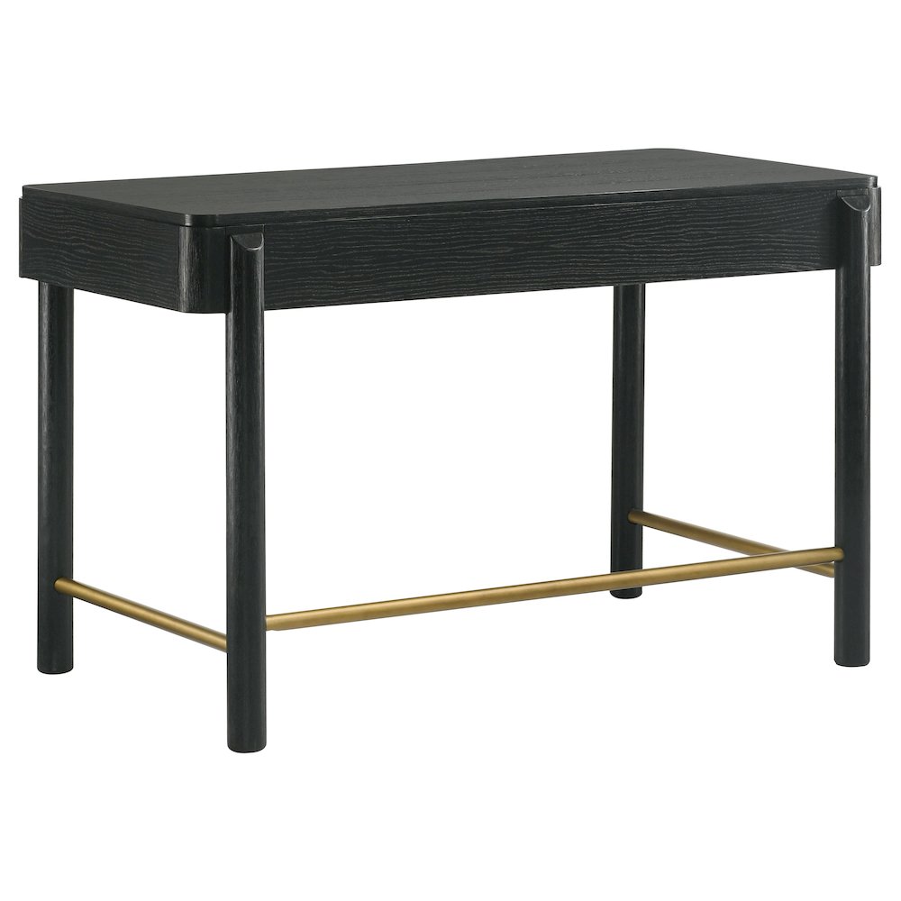 Black 2-Drawer Vanity Desk