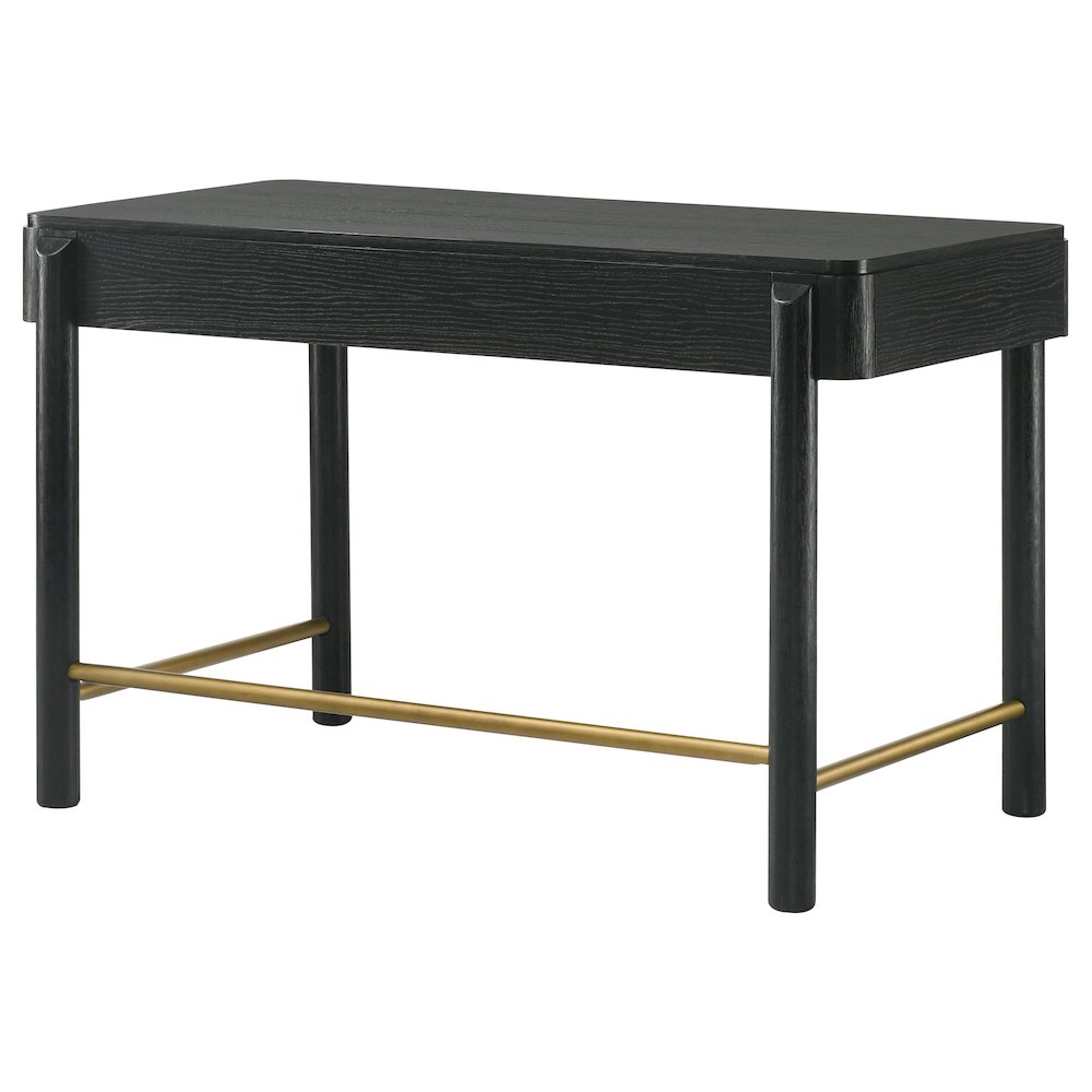 Black 2-Drawer Vanity Desk
