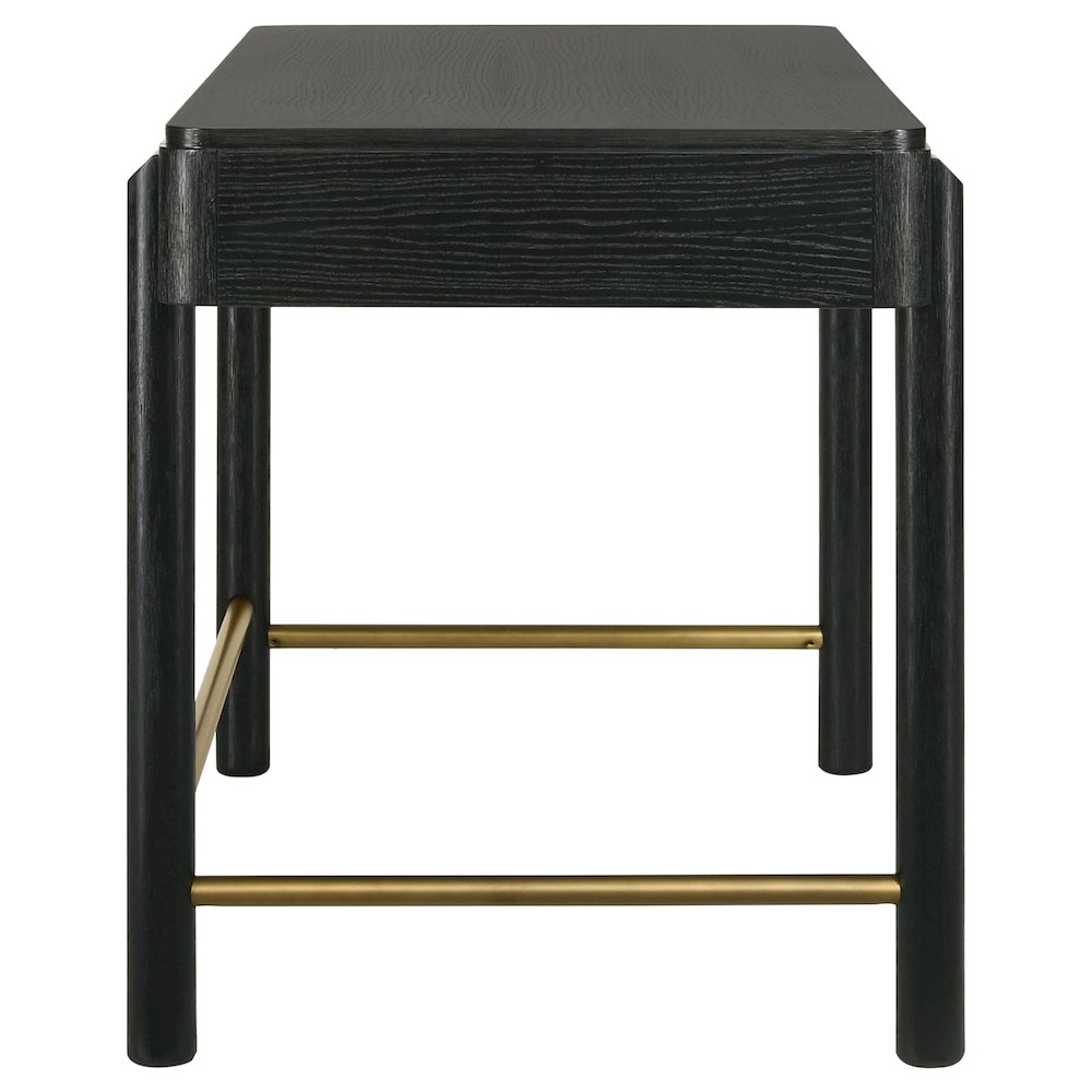 Black 2-Drawer Vanity Desk