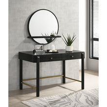 Black 2-Drawer Vanity Desk