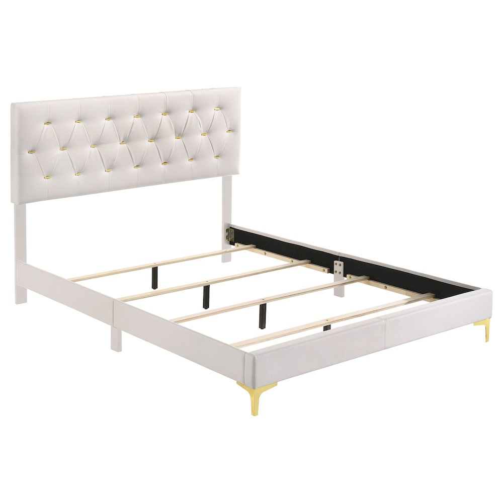 James White Upholstered Queen Panel Bed