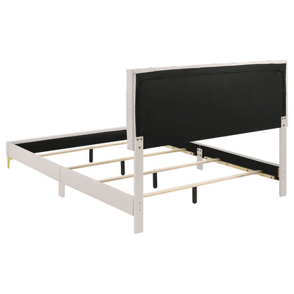 James White Upholstered Queen Panel Bed