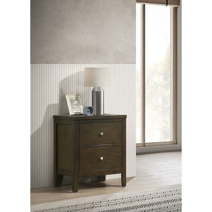 Clement Dark Cocoa 2-drawer Nightstand Bedside Table