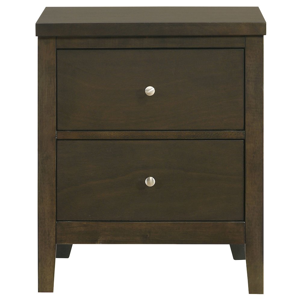 Clement Dark Cocoa 2-drawer Nightstand Bedside Table
