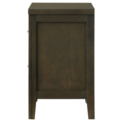 Clement Dark Cocoa 2-drawer Nightstand Bedside Table