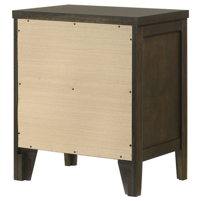 Clement Dark Cocoa 2-drawer Nightstand Bedside Table