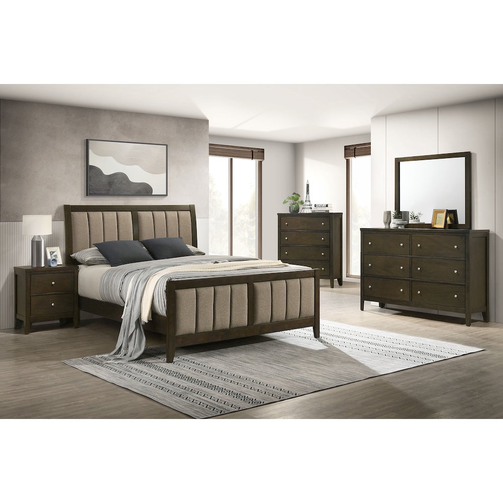 Clement Dark Cocoa 2-drawer Nightstand Bedside Table