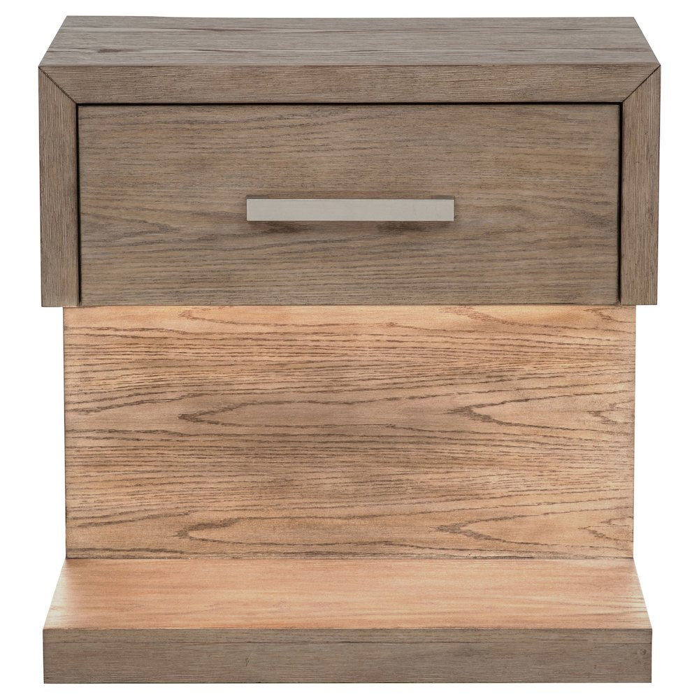 Gibbons Barley Brown 1-drawer Nightstand Bedside Table