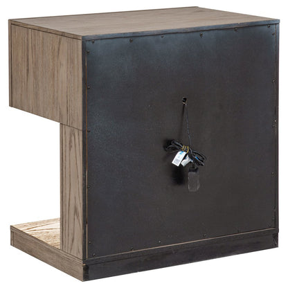Gibbons Barley Brown 1-drawer Nightstand Bedside Table