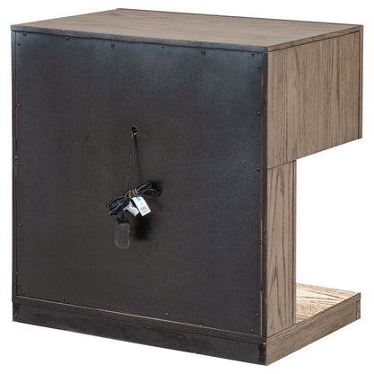 Gibbons Barley Brown 1-drawer Nightstand Bedside Table
