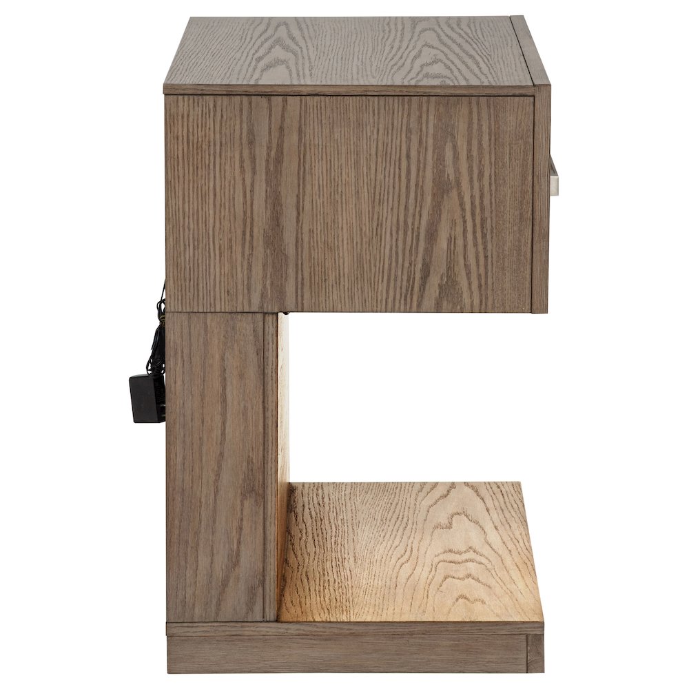 Gibbons Barley Brown 1-drawer Nightstand Bedside Table