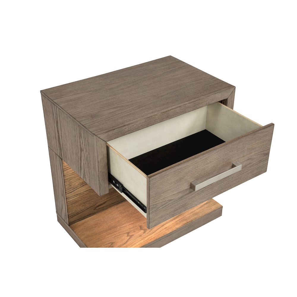 Gibbons Barley Brown 1-drawer Nightstand Bedside Table