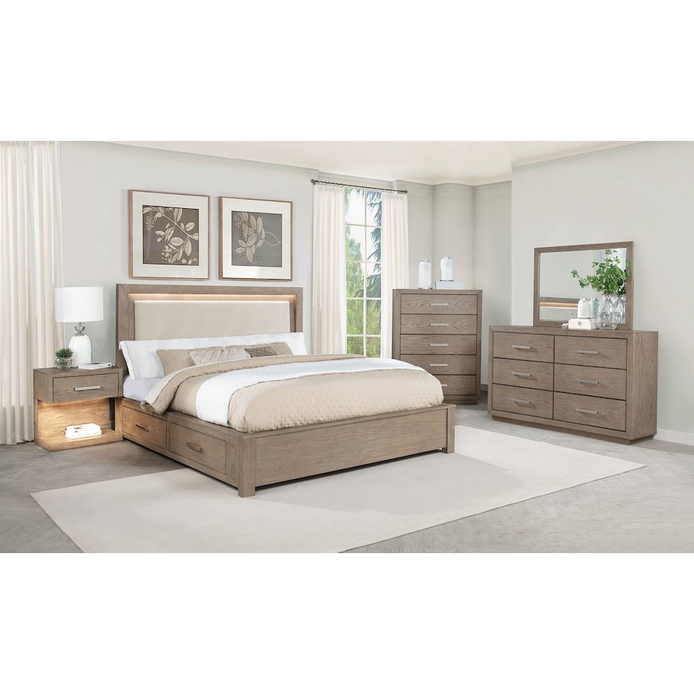 Gibbons Barley Brown 1-drawer Nightstand Bedside Table