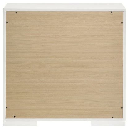 Pierce White High Gloss 2-drawer Nightstand Bedside Table